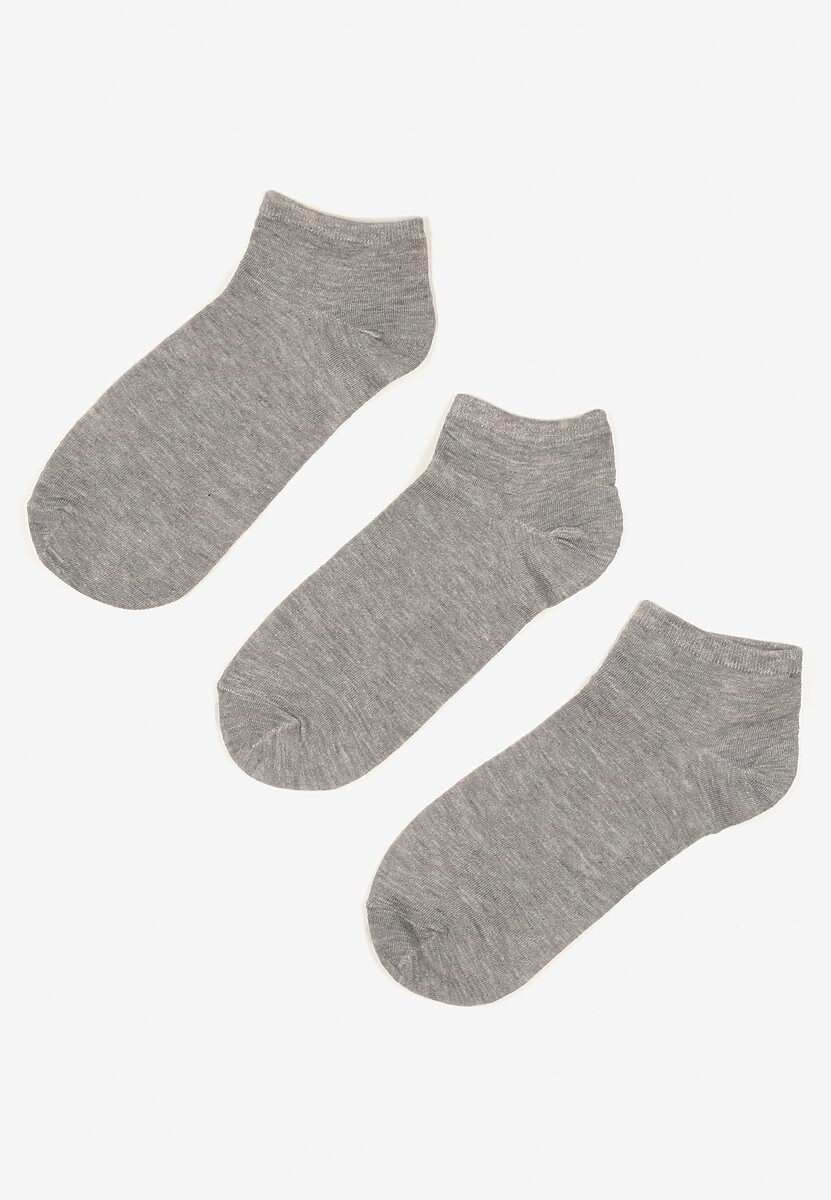 Szare Skarpety z Bawełny 3-Pack Salloren