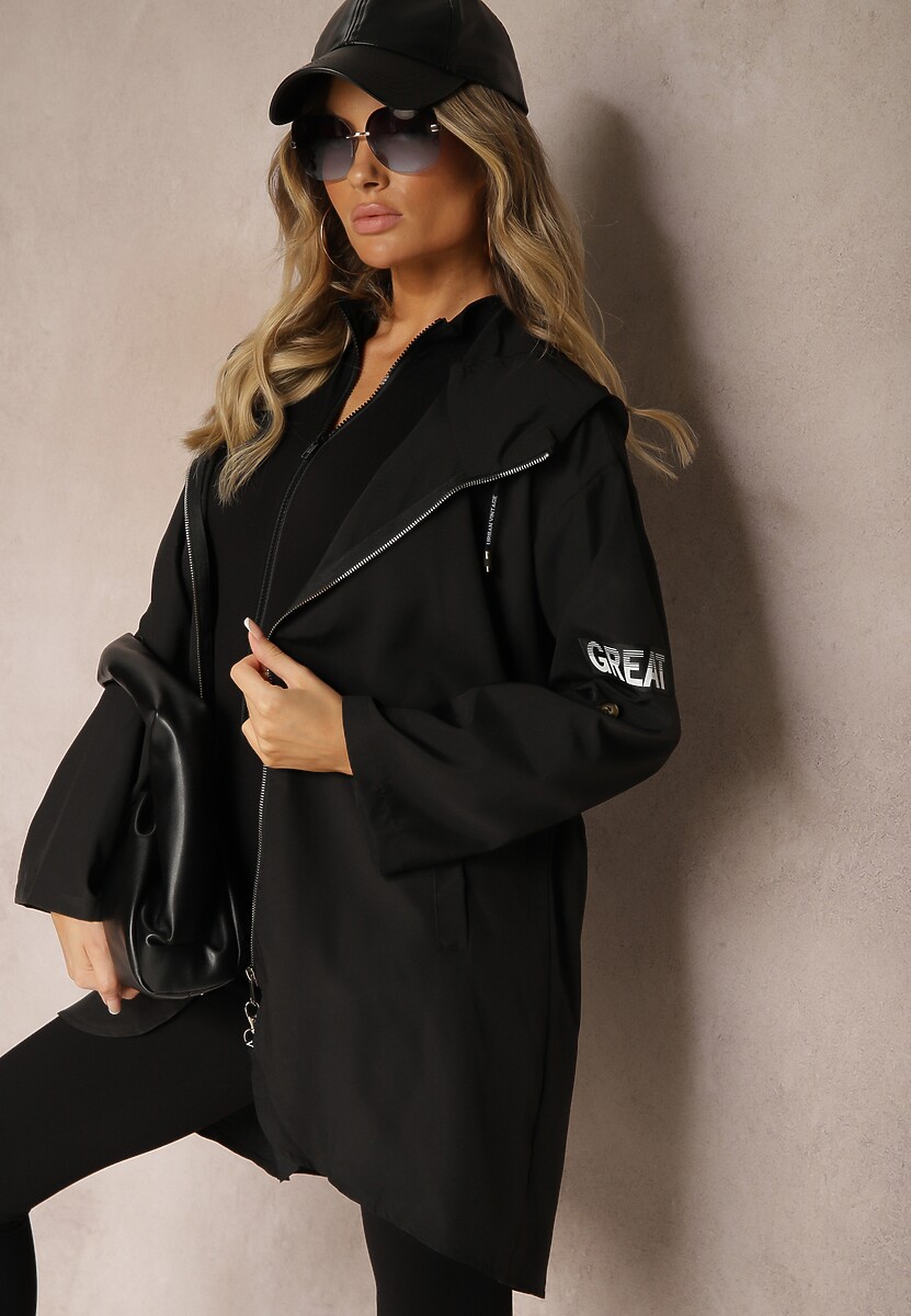 Beżowa Kurtka Wiatrówka Oversize Palishe