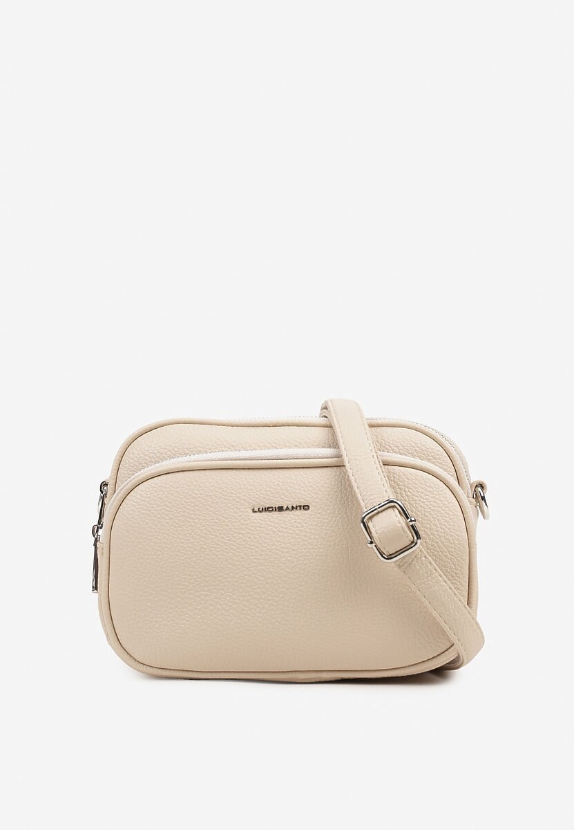 Beżowa Dwukomorowa Torebka Typu Listonoszka Ellirin