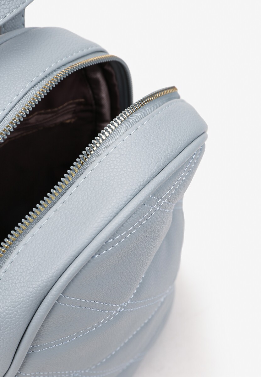 Niebieski Mały Plecak Miejski z Pikowaniem Skeralla