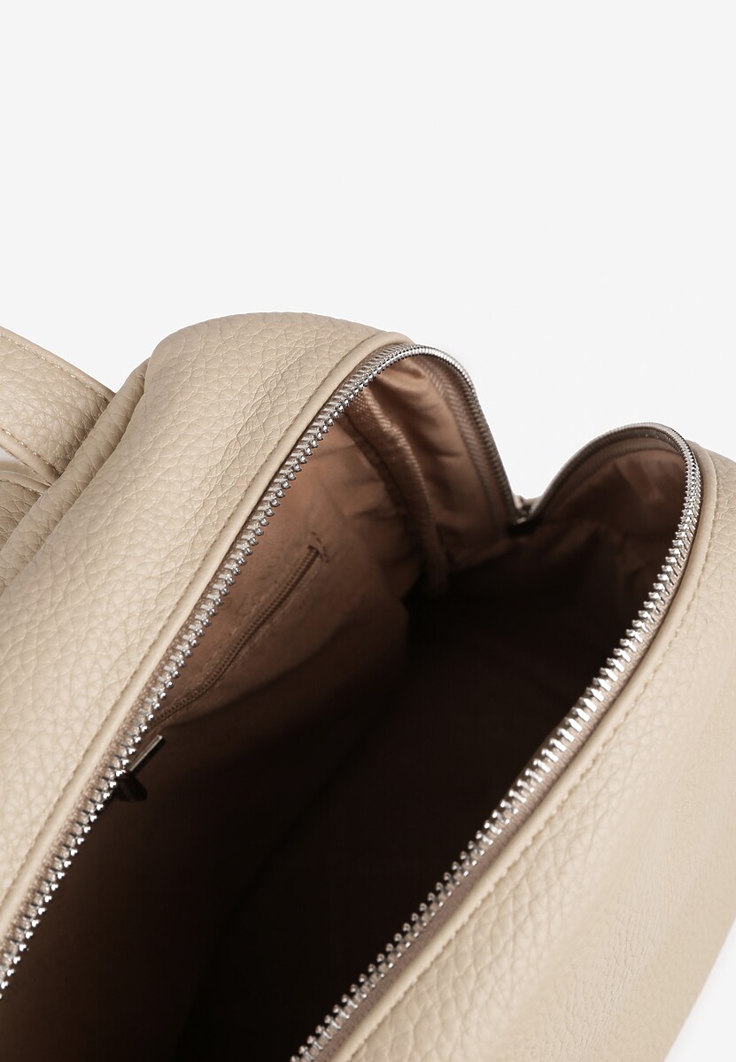 Beżowy Plecak Ozdobiony Napisem Nillamea