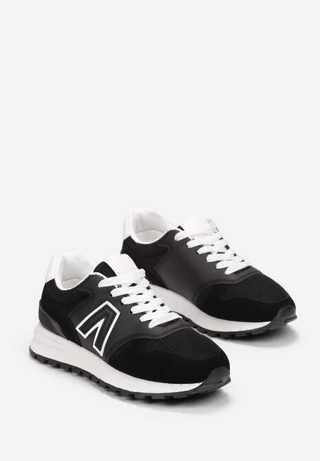 Czarne Sneakersy przed Kostkę z Protektorem Sabines