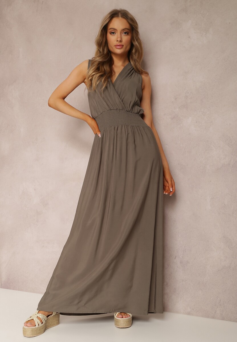 Ciemnozielona Sukienka Thesarpia