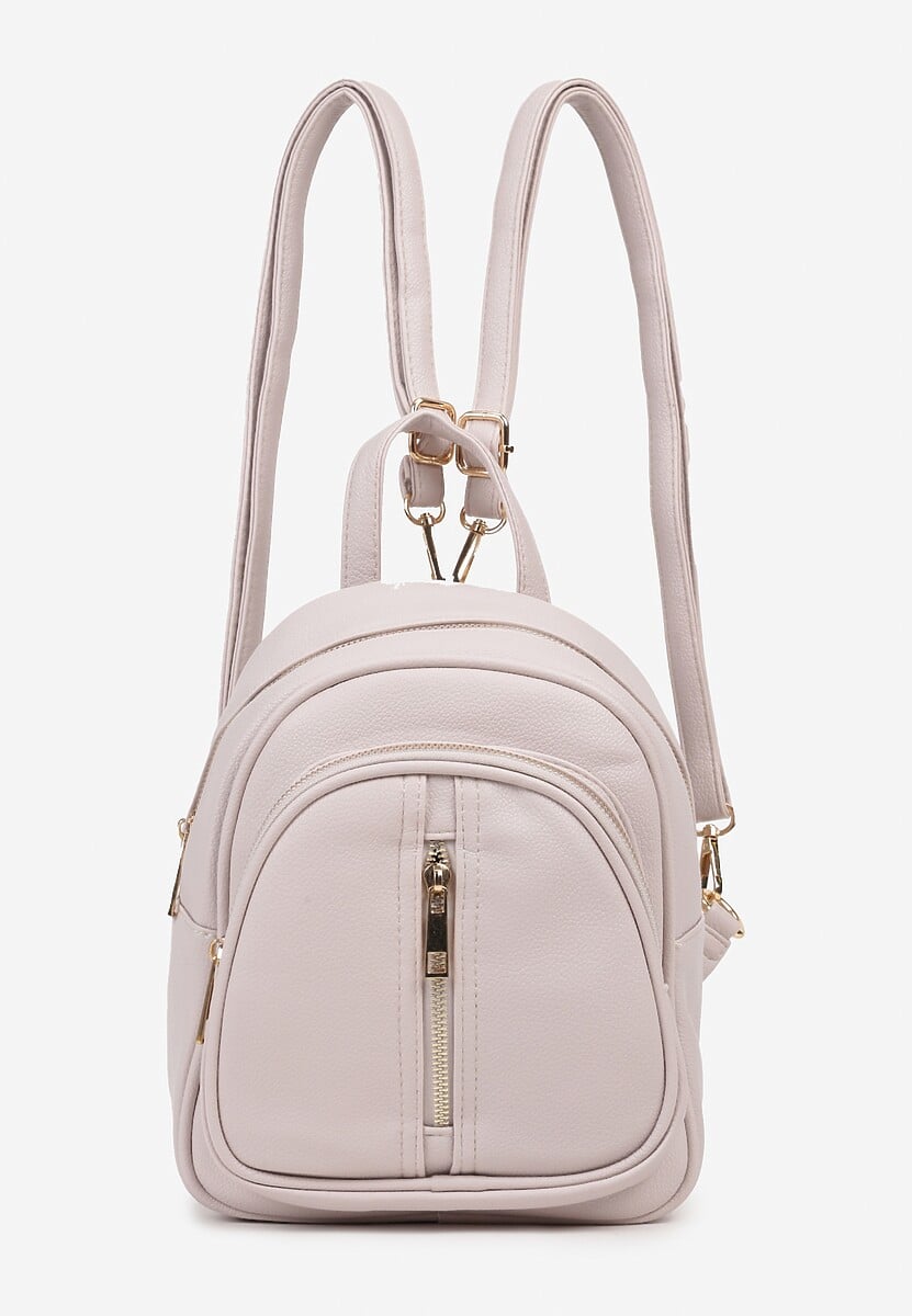 Jasnoszary Plecak z Kieszonkami i Szelkami z Możliwością Regulacji Eanesia