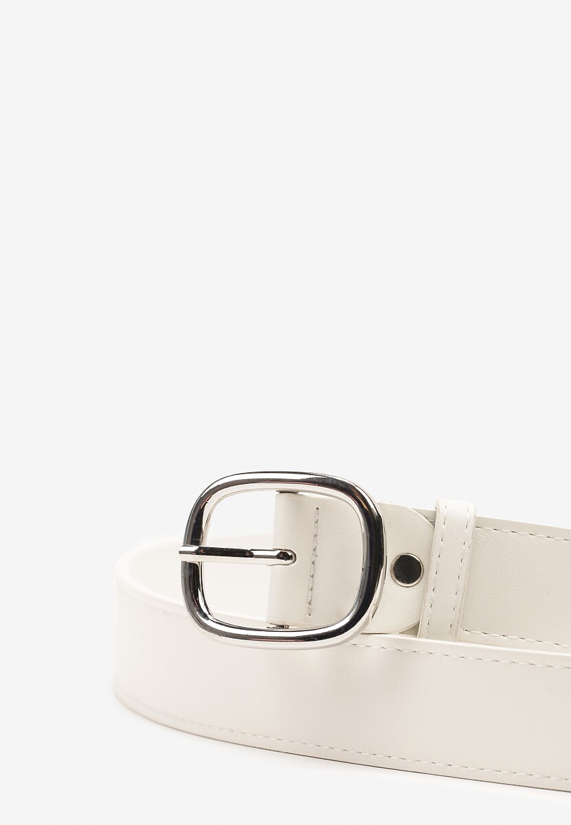 Biały Pasek Ozdobiony Zaokrągloną Klamrą Pumea