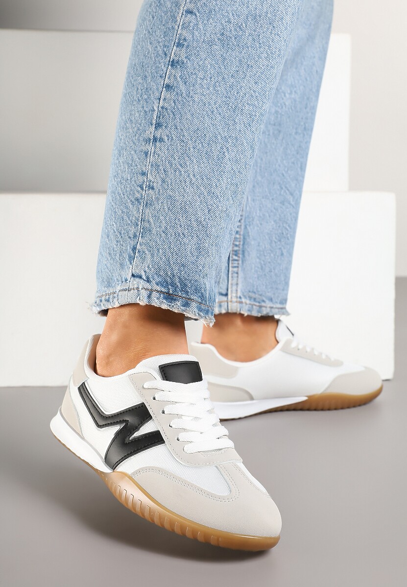 Szaro-Czarne Sneakersy Klasyczne Tenisówki Istia