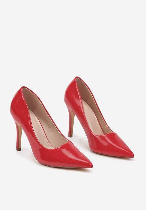 Czerwone Szpilki Lakierowane w Klasycznym Stylu Rotina