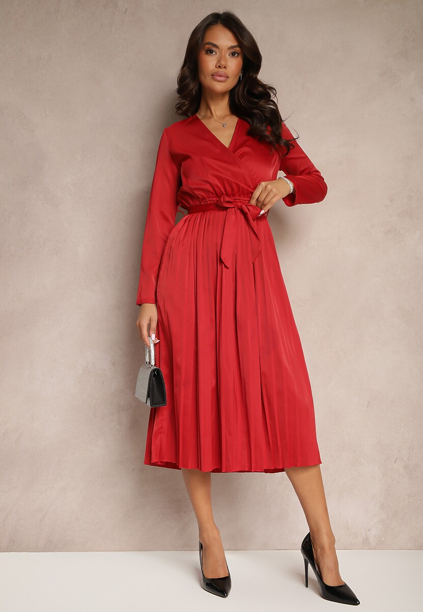 Bordowa Sukienka Thesamna