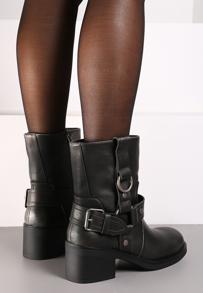 Srebrne Botki z Klamerkami na Niewysokim Słupku Nevetale