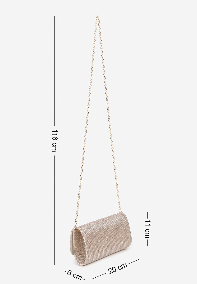 Szampańska Torebka Kopertówka na Łańcuszku z Kwiatową Aplikacją Ahalia