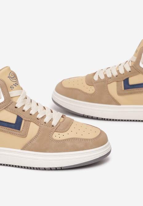 Ciemnobeżowe Sneakersy Maeramia