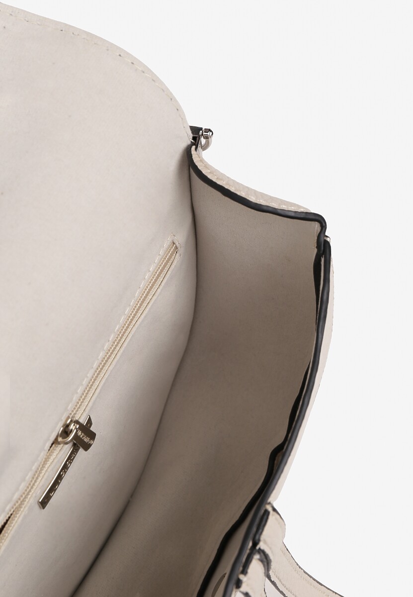 Jasnobeżowa Torebka w Półokrągłym Kształcie Tanalinea