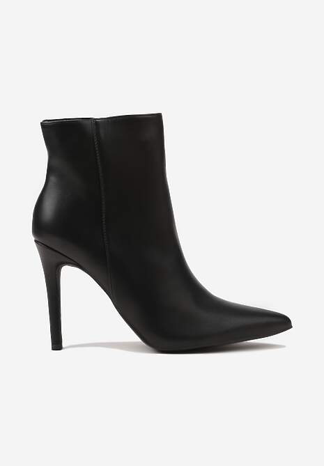 Czarne Botki na Szpilce Vices w Klasycznym Stylu Nurivie