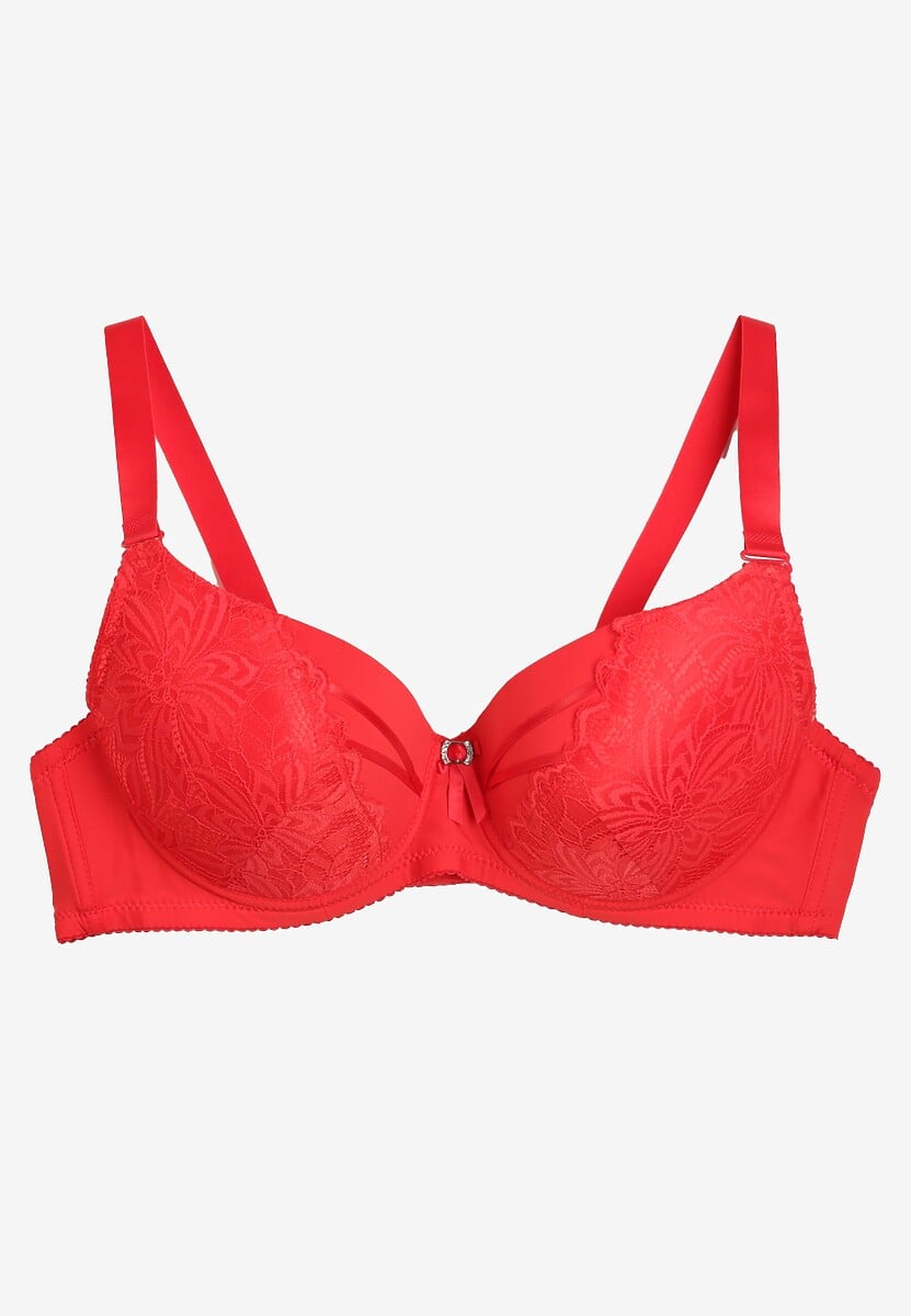 Czerwony Koronkowy Biustonosz Uronia