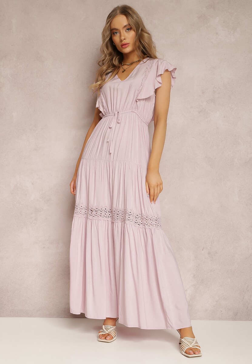 Jasnoróżowa Sukienka Callamene