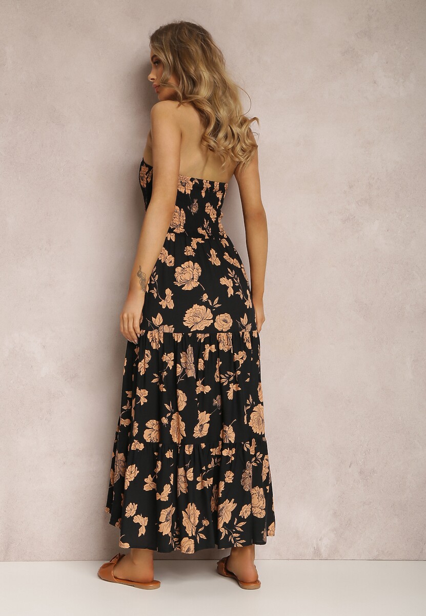 Czarna Sukienka z Wiskozy Hellitrite