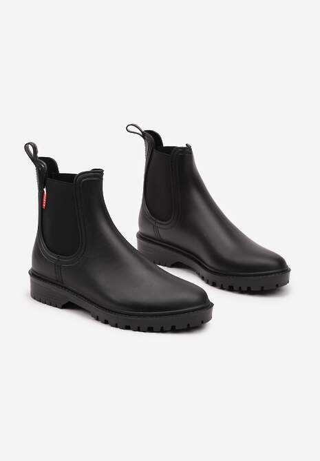 Czarne Kalosze z Elastyczną Wstawką Erlexia