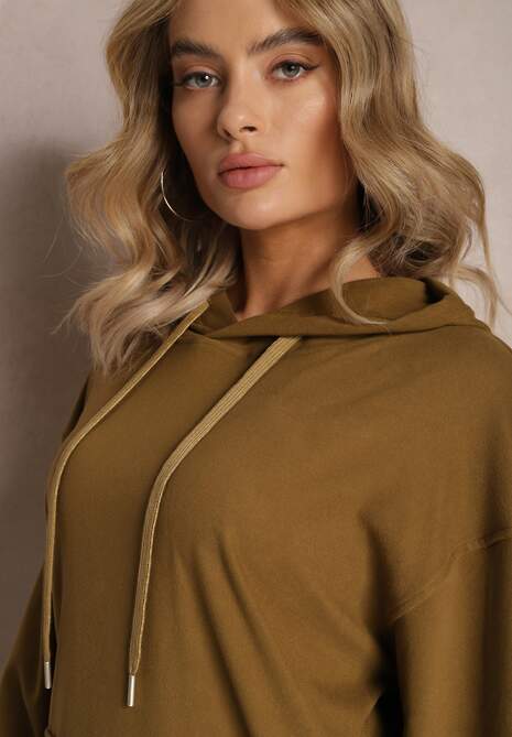 Brązowy Komplet Dresowy z Bluzą i Spodniami Ciranova