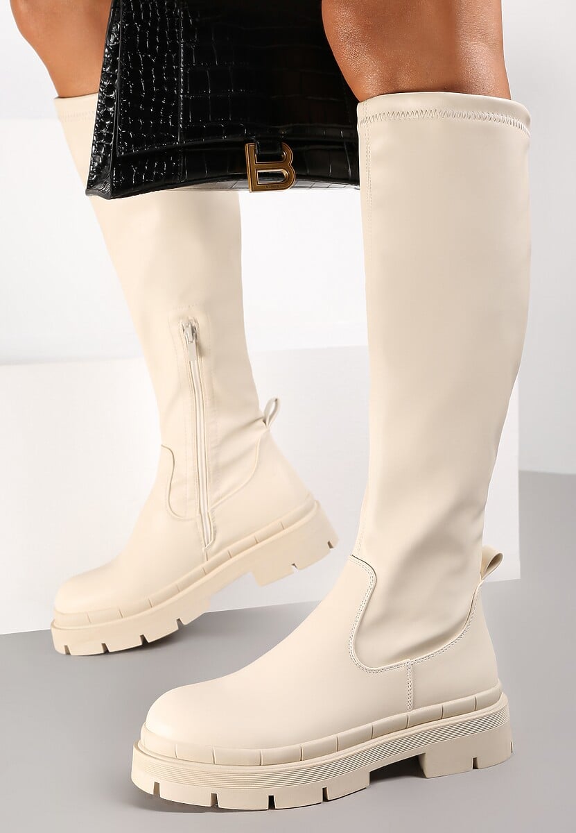 Beżowe Kozaki Stergys