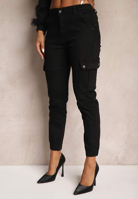Czarne Spodnie Cargo Eraste