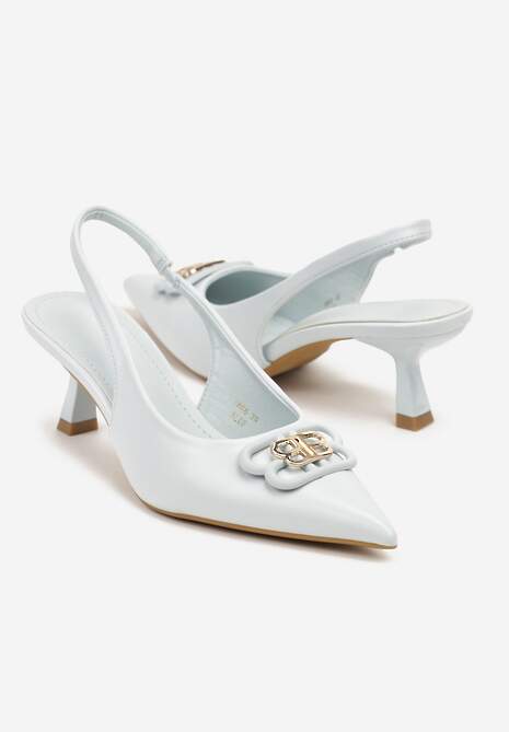 Niebieskie Sandały na Kaczuszce z Odsłoniętą Piętą Tirreina