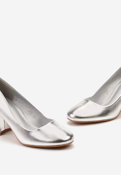 Srebrne Klasyczne Czółenka na Słupku Mogha