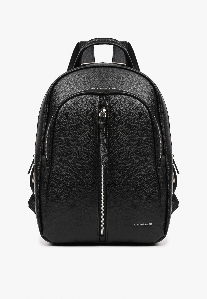 Czarny Mały Plecak Zdobiony Suwakiem Nilzeri