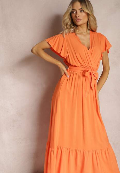 Pomarańczowa Sukienka Metia