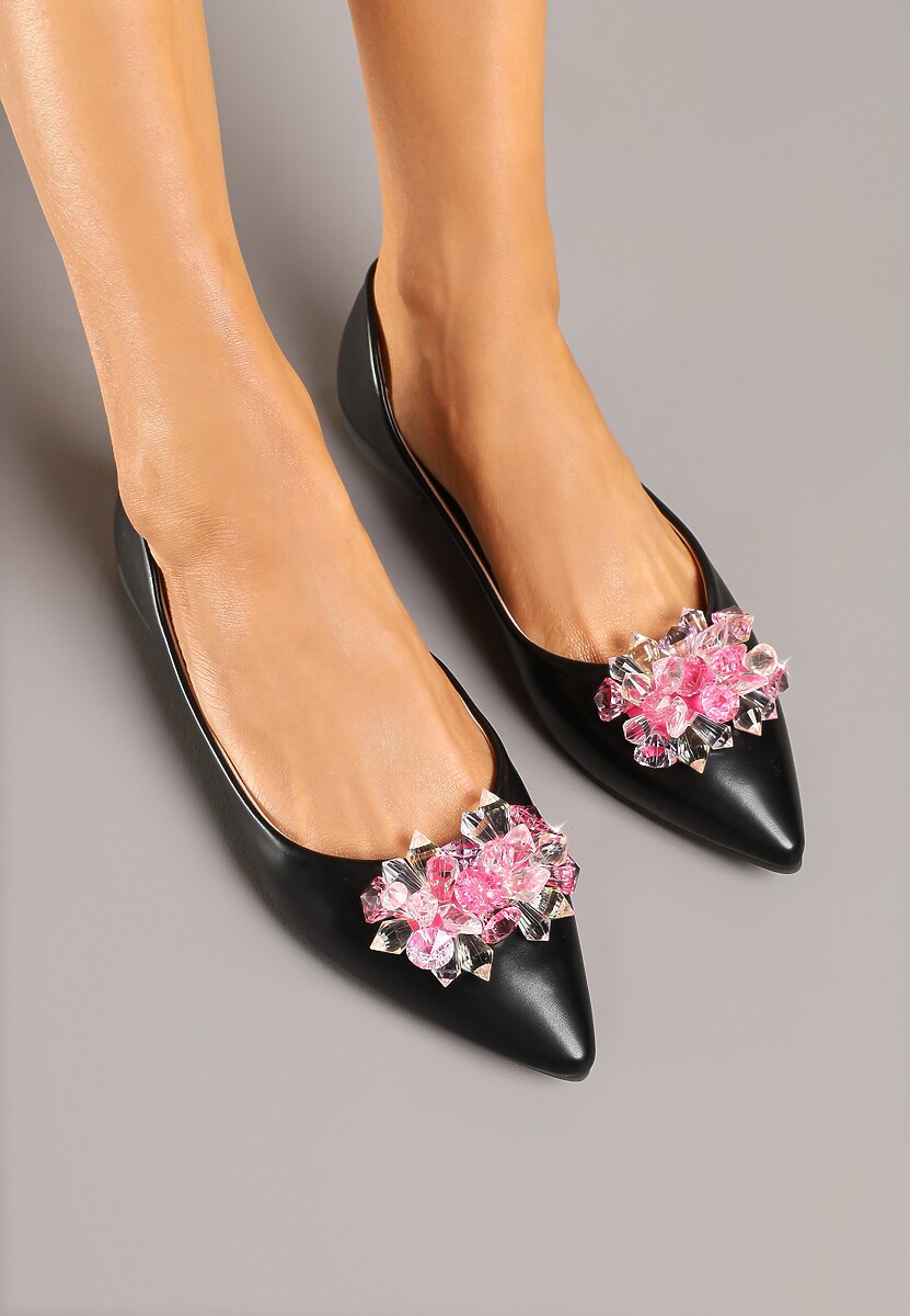 Czerwone Balerinki z Ozdobnymi Kryształkami Vevorisa