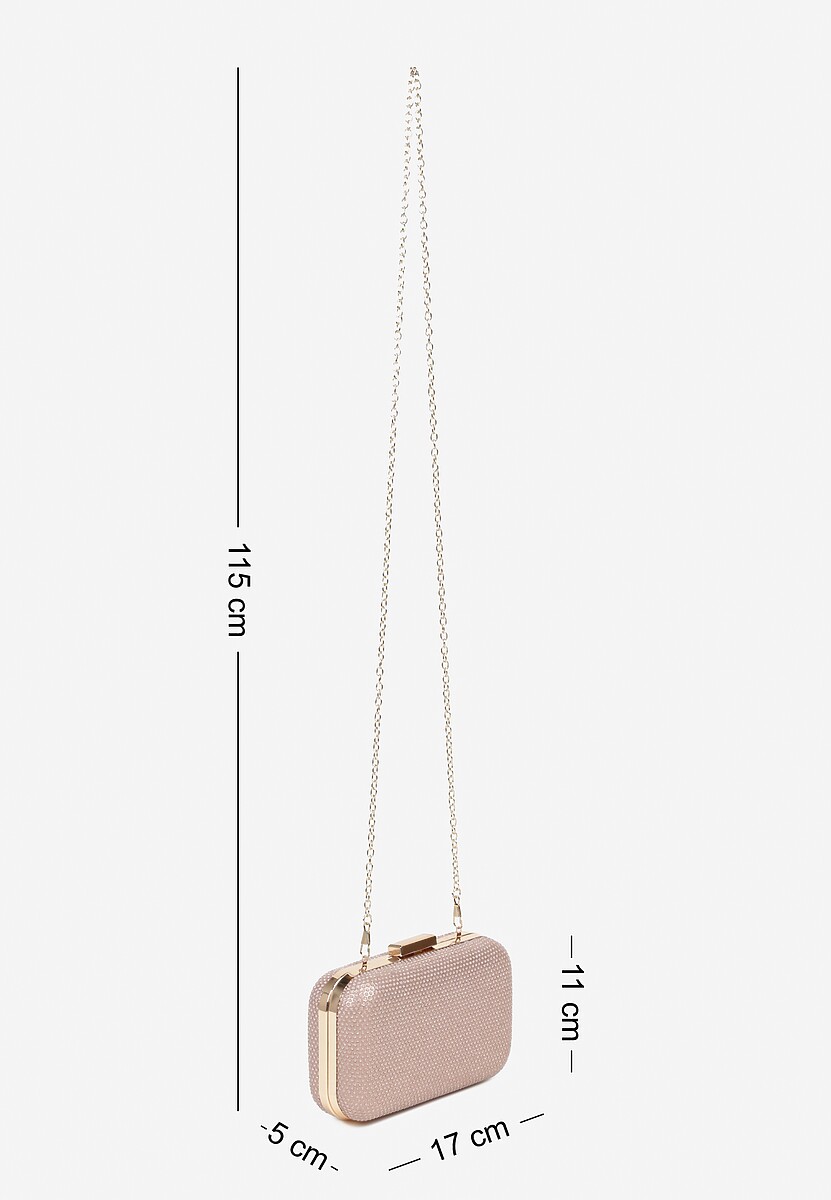 Szampańska Brokatowa Torebka Typu Kopertówka Nerivine