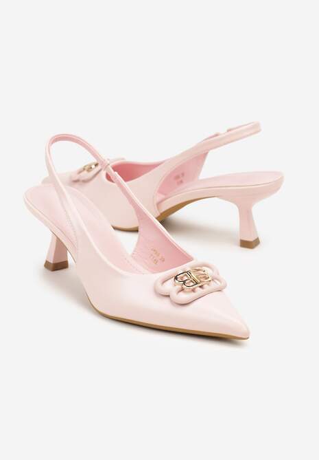 Różowe Sandały na Kaczuszce z Odsłoniętą Piętą Tirreina