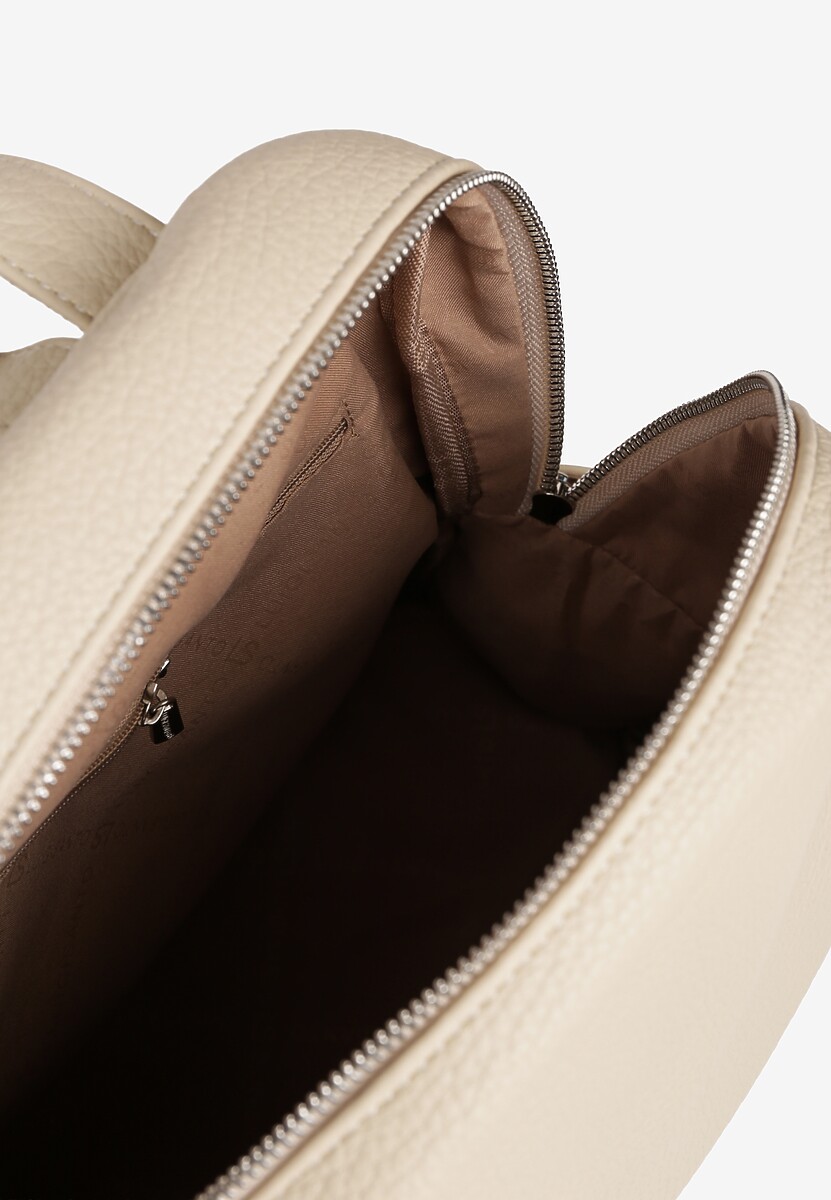 Jasnobeżowy Plecak Ozdobiony Napisem Nillamea