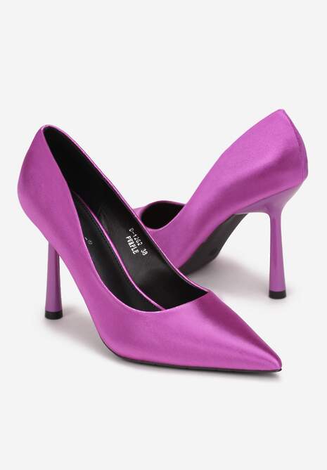 Fioletowe Szpilki Satynowe Otynge