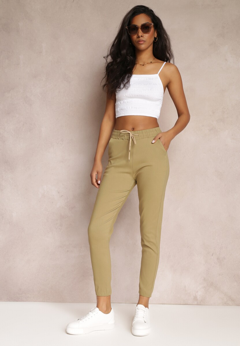 Ciemnobeżowe Spodnie Actessa