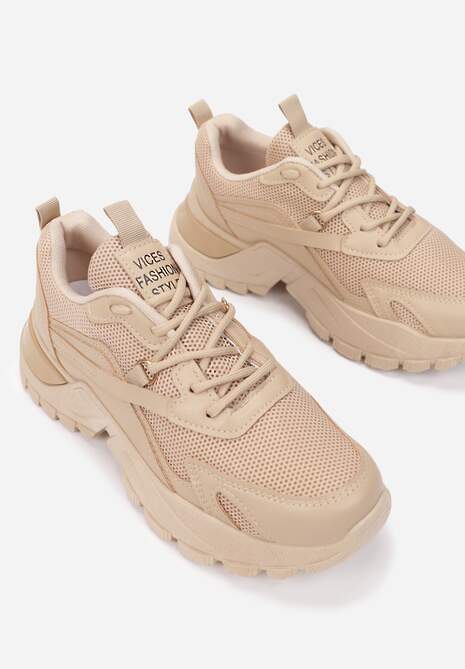 Ciemnobeżowe Sneakersy Dorameia