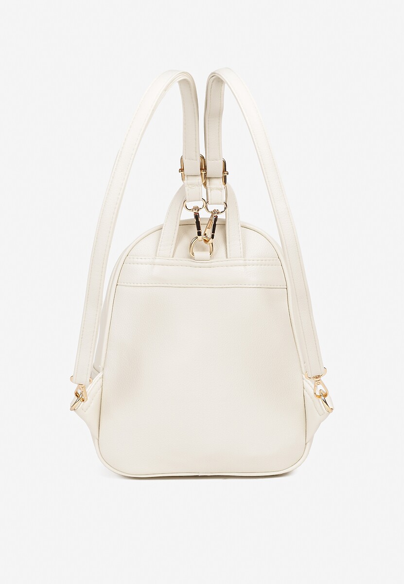 Beżowy Plecak na Suwak Wykończony Regulowanymi Odpinanymi Paskami Nelda