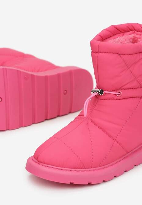 Fuksjowe Śniegowce Pikowane ze Ściągaczem Eraris