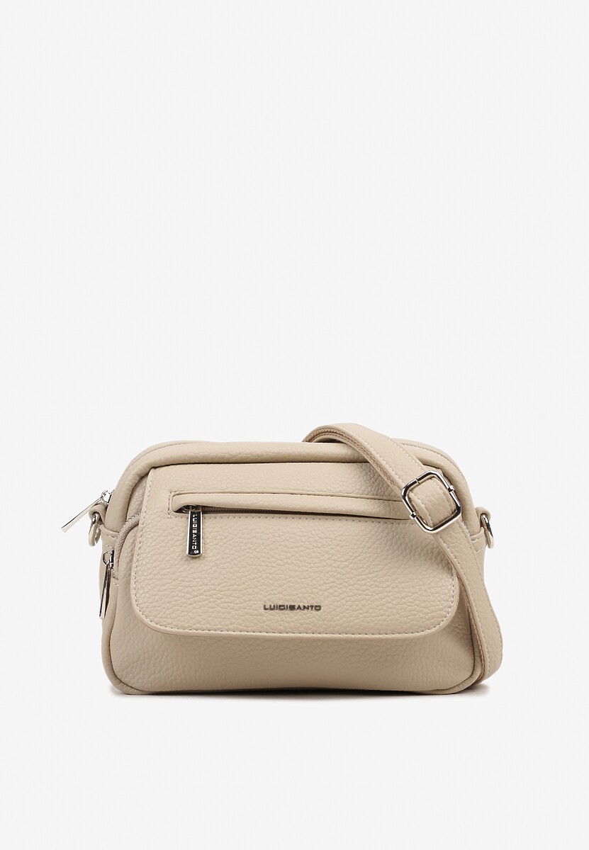 Czarna Mała Torebka Typu Listonoszka Zdobiona Suwakiem Lavzedi