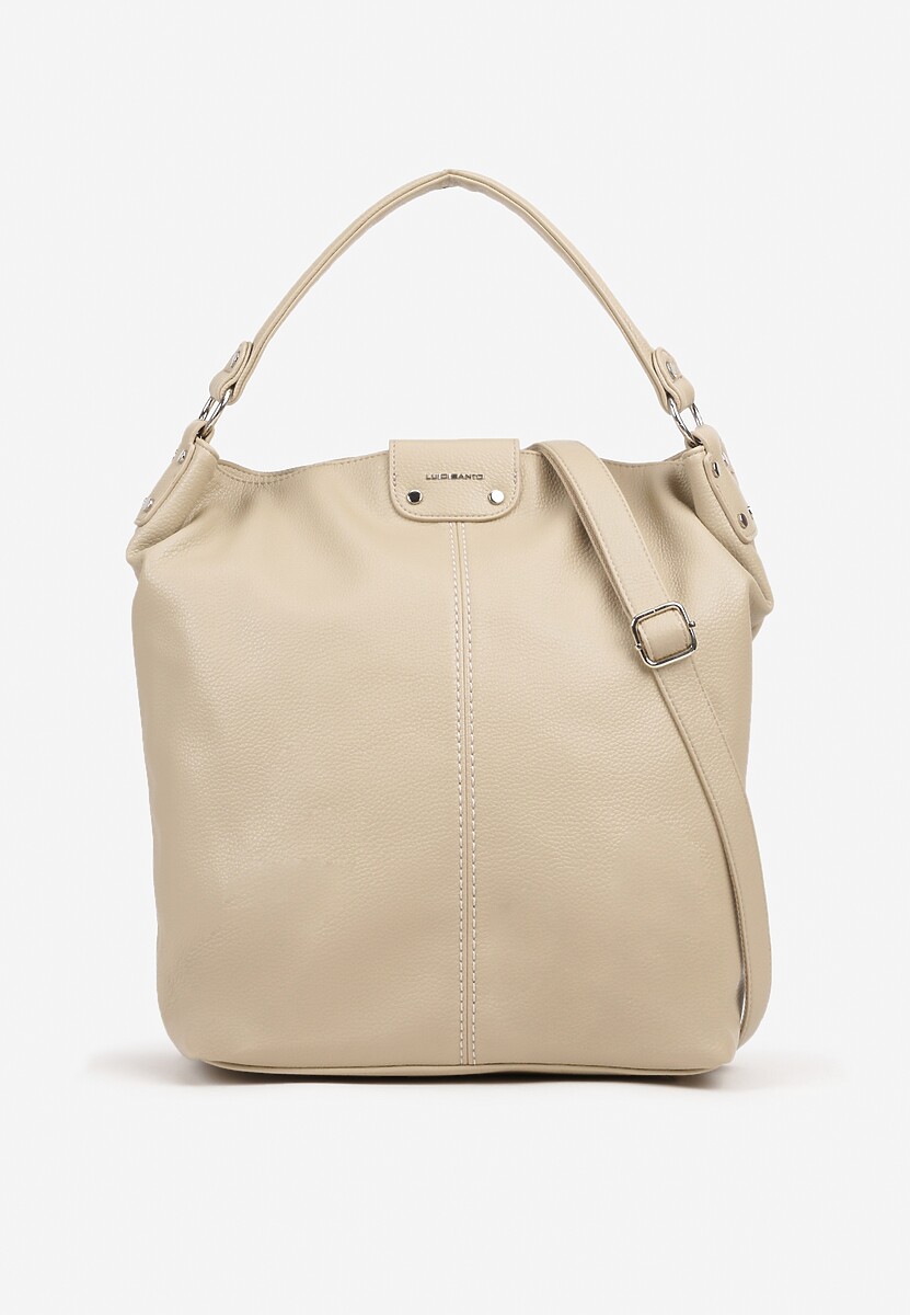 Ciemnobeżowa Torebka Hobo z Regulowanym Paskiem Crossbody Tenovesa