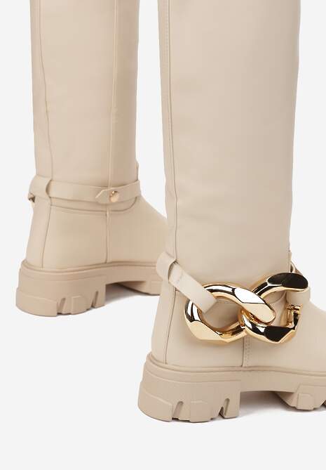 Beżowe Kozaki Mesis