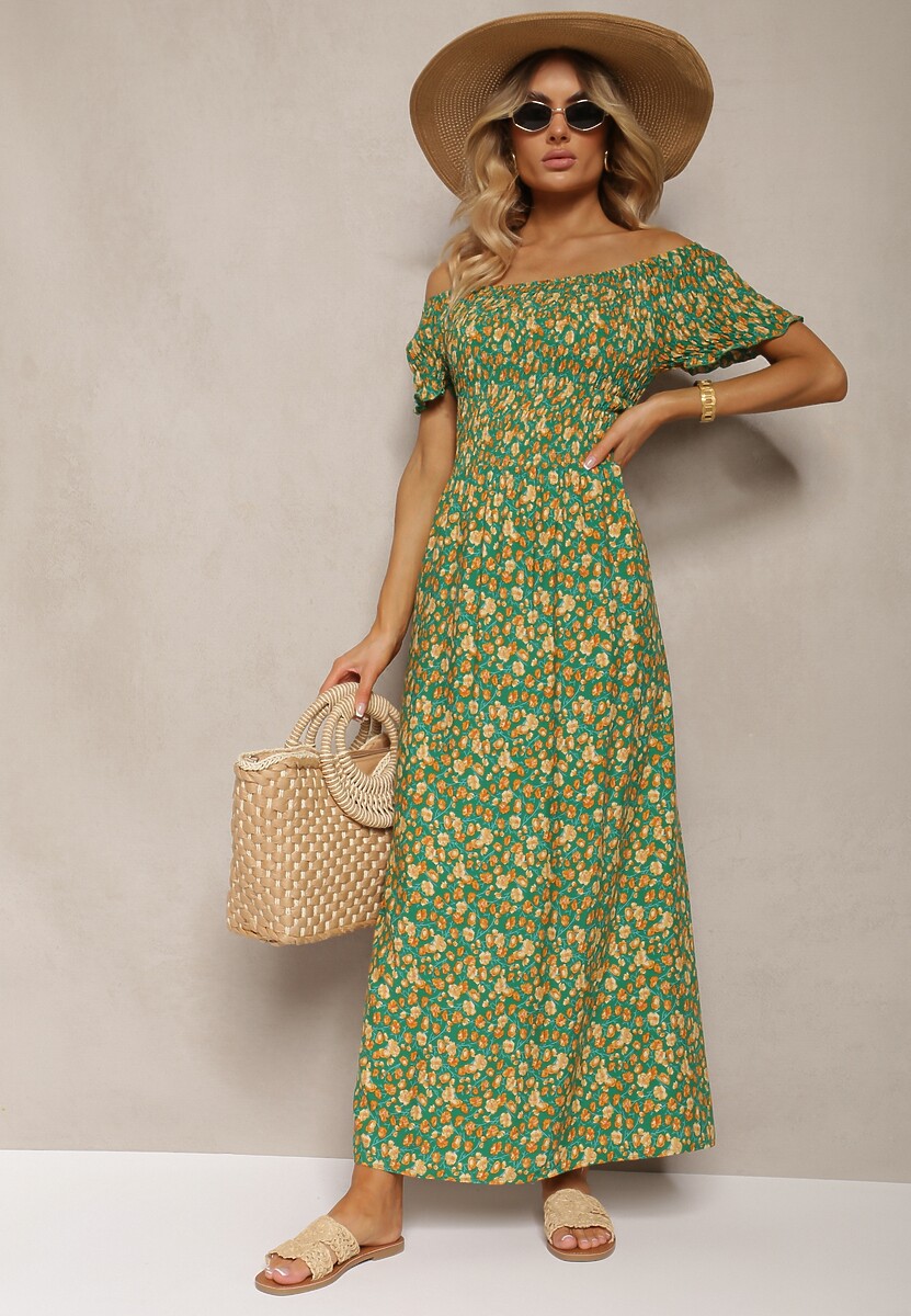 Zielona Sukienka z Wiskozy Tariya