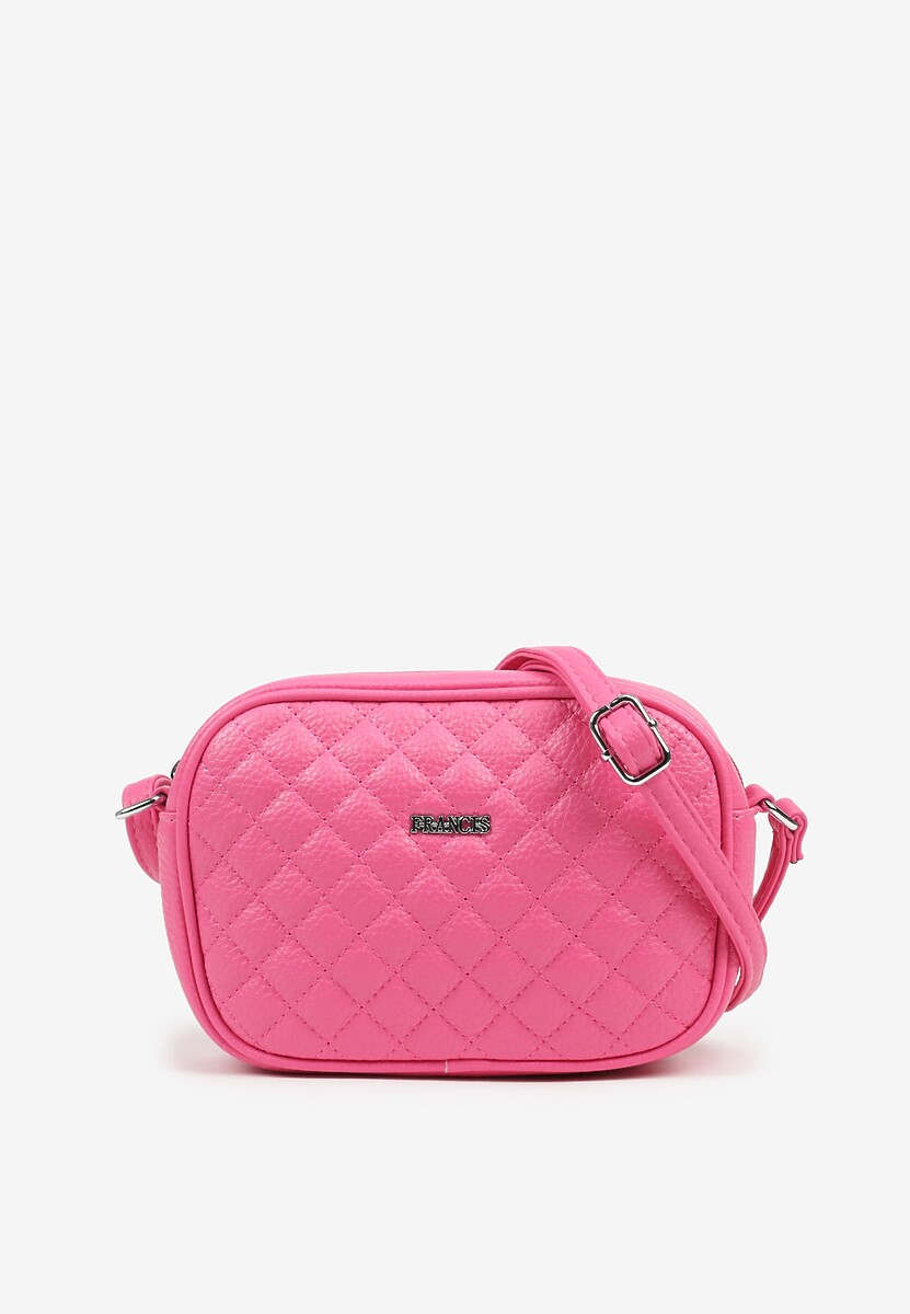 Różowa Pikowana Torebka Listonoszka Ozdobiona Napisem Silanire