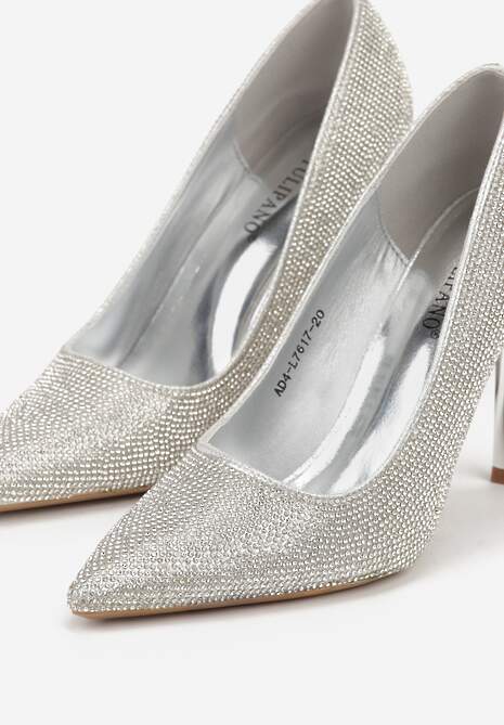 Srebrne Eleganckie Szpilki Ozdobione Cyrkoniami Anwedasa