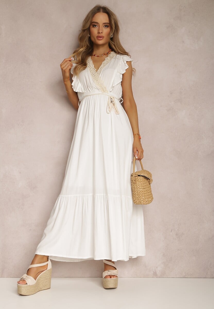 Biała Sukienka Ampanie