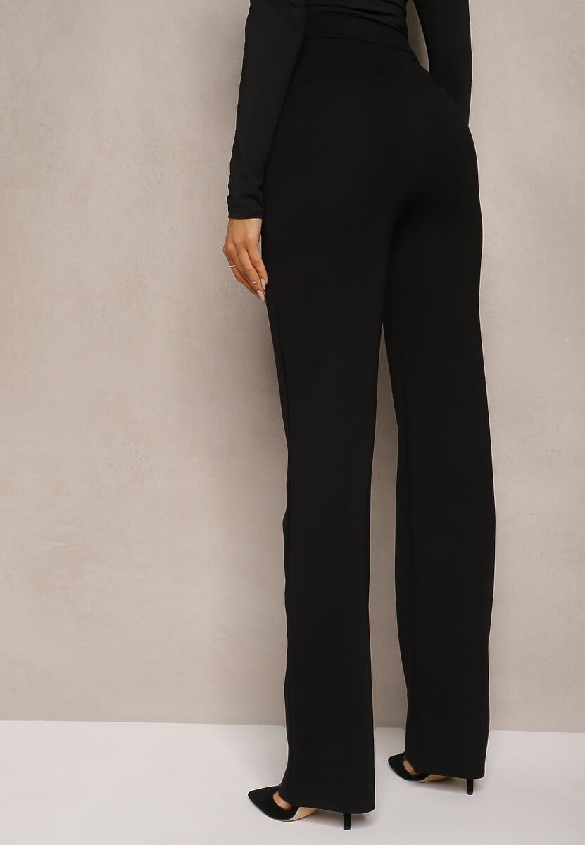 Czarne Spodnie Szerokie Tanora