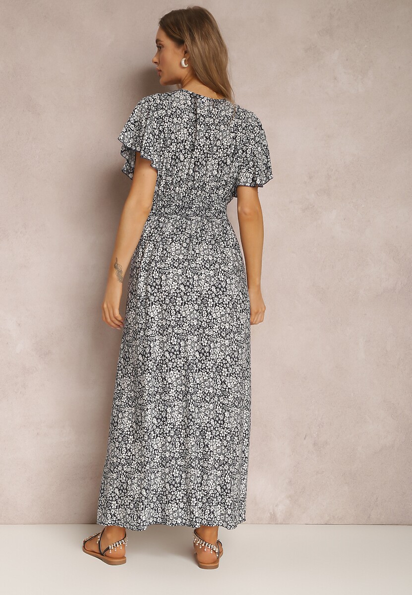 Czarna Sukienka z Wiskozy Mellone