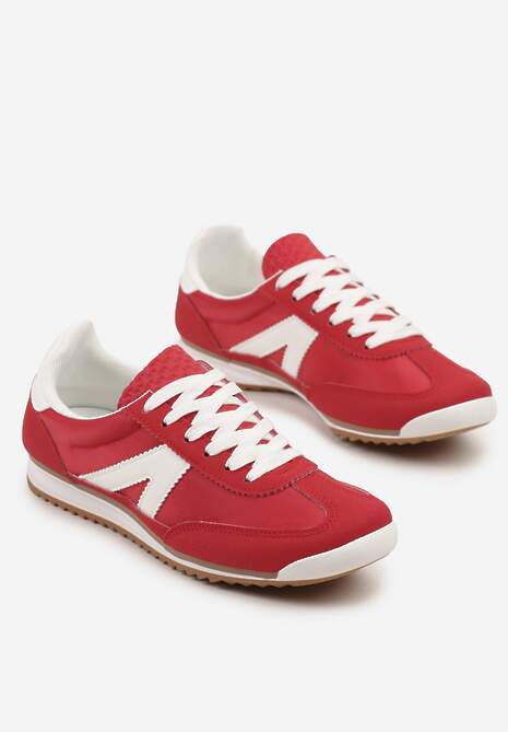 Czerwone Sneakersy z Geometrycznym Wzorem Zoloti