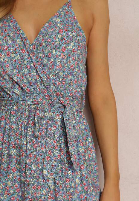 Niebieska Sukienka z Wiskozy Droz