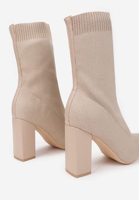 Beżowe Botki Amatheina