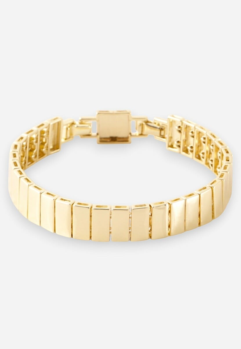 Złota Bransoletka z Geometrycznym Motywem Malirrea